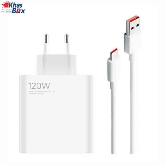 شارژر دیواری 120 وات شیائومی  به همراه کابل تبدیل USB-C