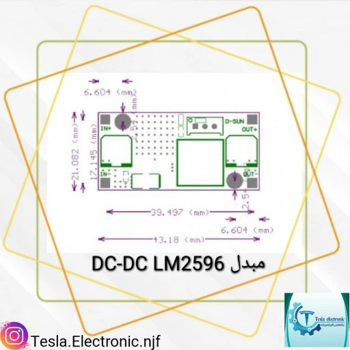 ماژول تغذیه کاهنده LM2596 همراه با نمایشگر
