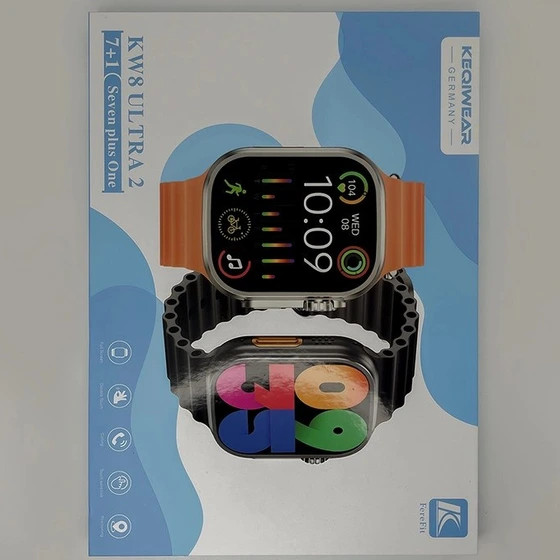 ساعت هوشمند KEQIWEAR KW8 ULTRA 2 | صفحهنمایش ۲.۱ اینچی AMOLED، ۷ بند، مکالمه | ملت هوشمند